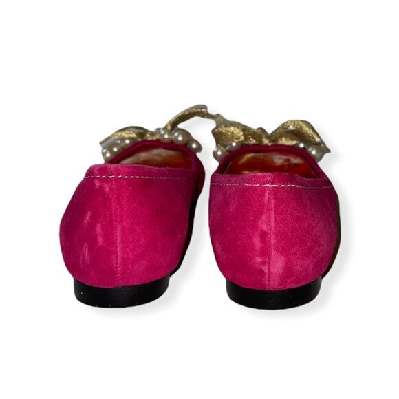 Cochni Italy Pink Suede Flats Size 38.5 - Picture 5 of 9